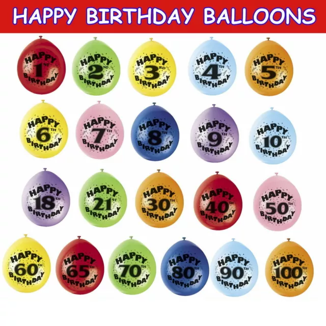 Doré Âge 1st Pour 10th 16 18th 21st 30th 40 50 Birthday Ballon Fête Décoration