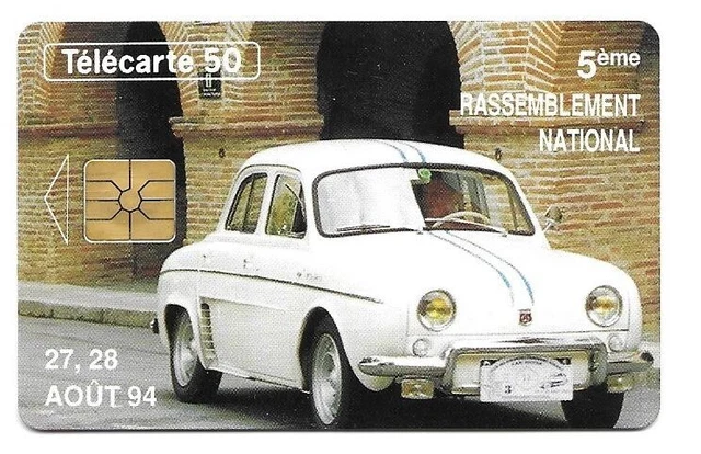 Rare / Carte Telephonique - Renault Dauphine Auto Voiture France Car / Phonecard