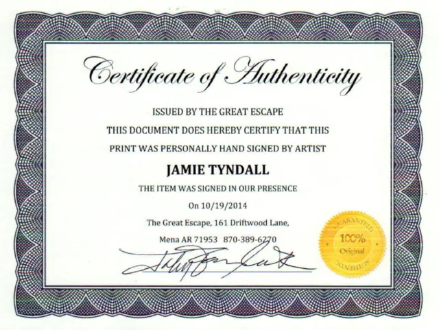 HALLOWEEN WITCH Art Print HAND SIGNED Jamie Tyndall w COA 3