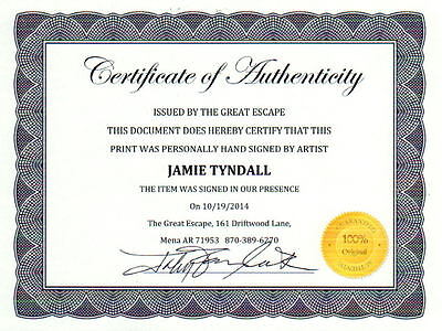 PREDATOR NAUGHTY Art Print HAND SIGNED by Jamie Tyndall w COA 3