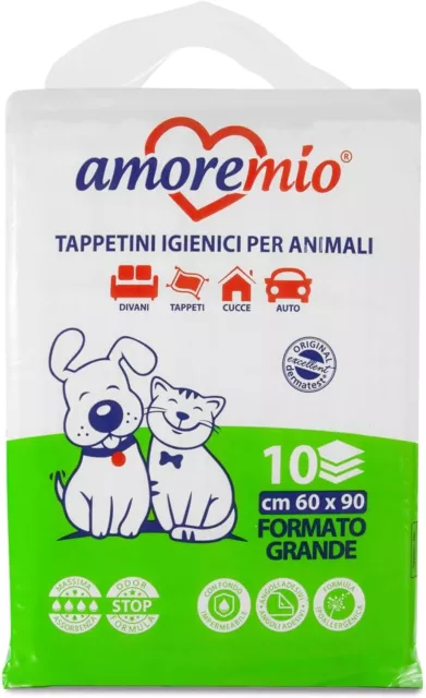 10 Tappetini Igienici per Cani, Gatti e Animali Domestici, Super Assorbenti