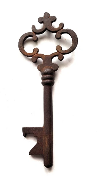 Antique Large Cast Iron Victorian Skeleton Key