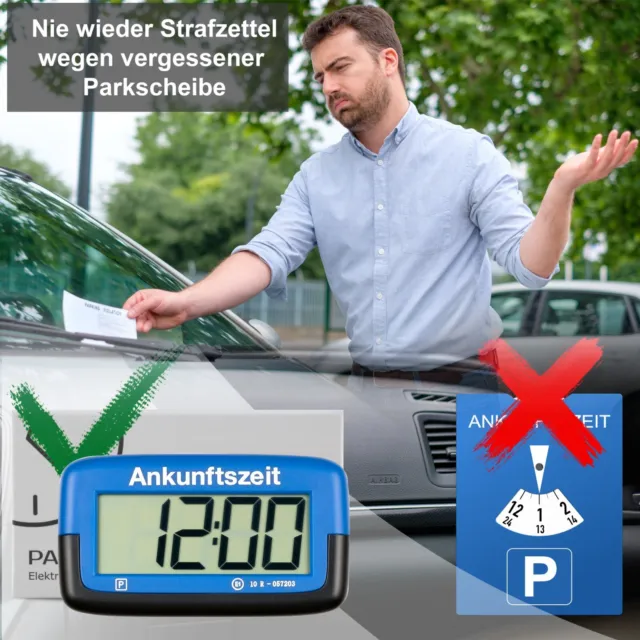 Park Micro Elektronische Parkscheibe Automatische Parkuhr Blau - Stvo Zulassung 2