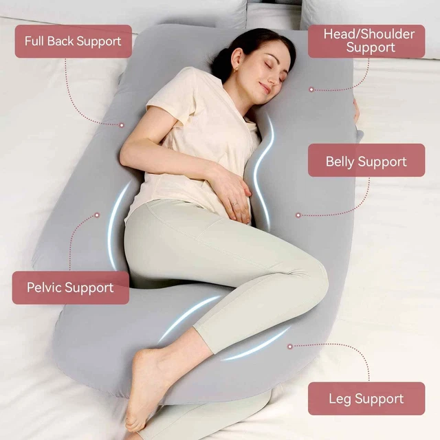 New 57" Pregnancy Pillow for Sleeping U Shaped Full Body Pillow for Pregnant