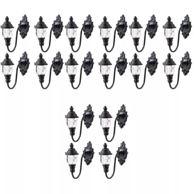 16 Pcs Abs Dollhouse Wall Light Simulation Lamp Tiny Hanging