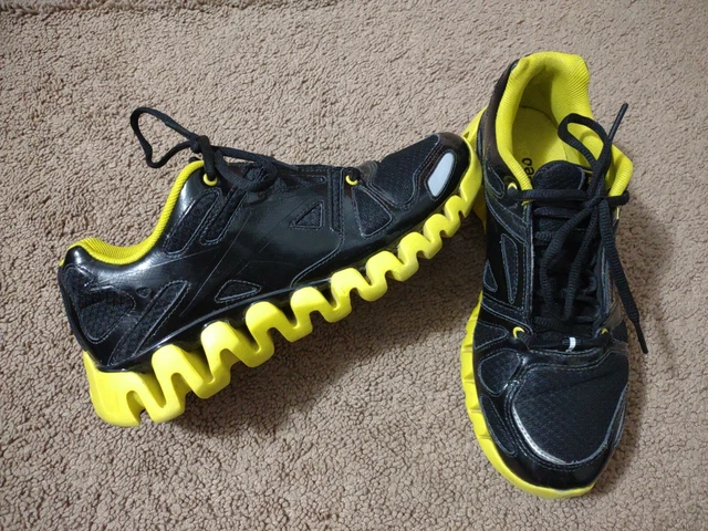 REEBOK ZIGTECH ZIG Running Black Yellow Mens Size 6.5 $36.00 - PicClick