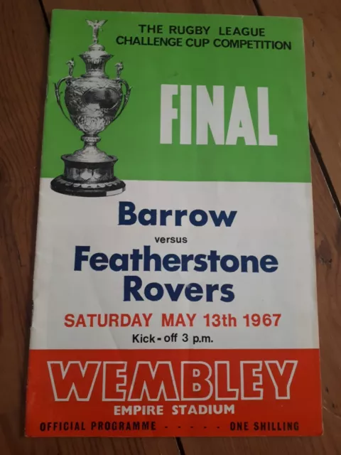 Rugby League Challenge Cup Final Barrow V Featherstone Rovers May 13th 1967