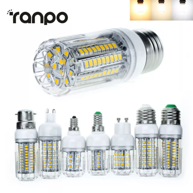 Ampoules LED de maïs E14 E27 B22 5W 6W 15W ampoule lampe 2835 SMD AC 220V - 240V