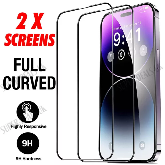 Full Cover Screen Protector For iPhone 15 14 13 12 11 Pro MAX XR Tempered Glass