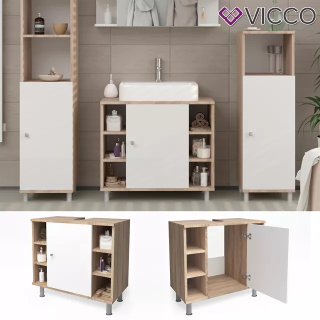 VICCO mueble bajo lavabo FYNN roble antracita - mueble bajo mueble