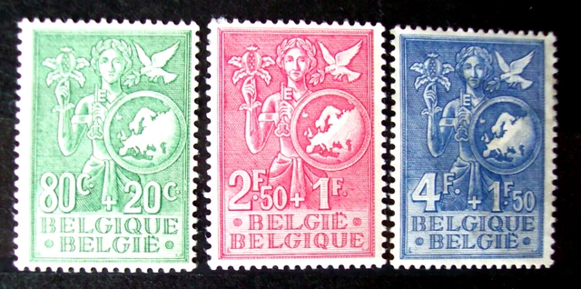 Belgien 1953 Mi. Nr. 976 – 977 Postfrisch & 978 Ungebraucht Zustand siehe 2 Scan