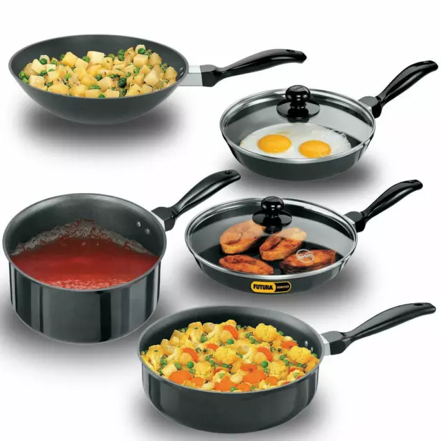 Hawkins Futura Non Stick Cookware 7 Pieces Black Best Gift For All Occasion