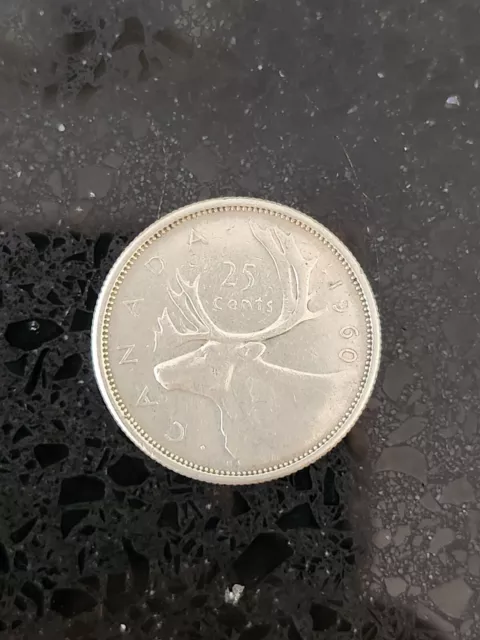 🌟🌟1960 Canadian Silver Quarter -25 Cent🌟🌟