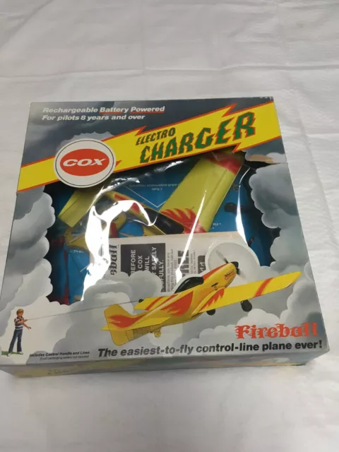 1976 COX ELECTRO CHARGER SPITFIRE AIRPLANE in original box