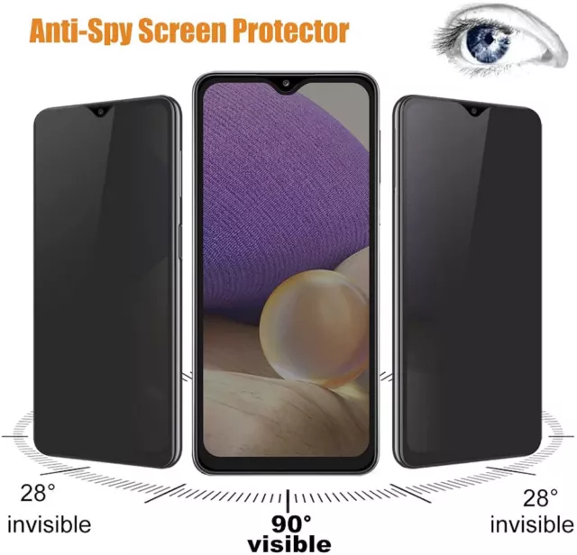 [2+2 Pack] Privacy Screen Protector for Samsung Galaxy A14 5G with Camera  Lens Protector, Anti-Spy Tempered Glass Film, Full Coverage, Anti-Scratch