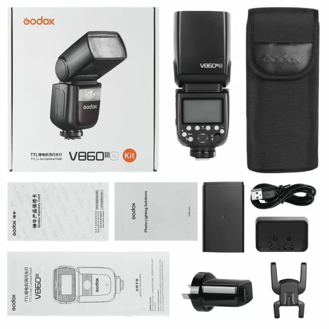 Godox V860IIIN 2.4G fotocamera flash Speedlite TTL HSS+AK-R1 accessori per Nikon 3