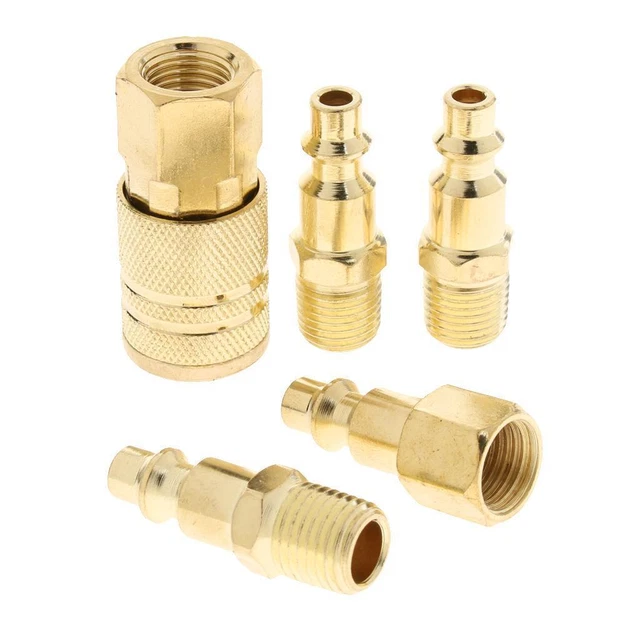 5 pezzi 1/4" NPT connettore rapido accoppiatore linea raccordi per tubi maschio