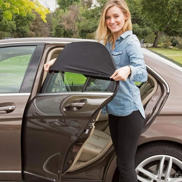 Pare-soleil Voiture Universel Extensible Pour 2 Fenêtres - Protection UV, Noir