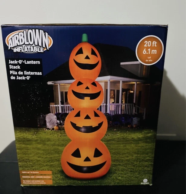 GEMMY AIRBLOWN INFLATABLE 20 Foot Pumpkin Jack O Lantern 20’ Tall 20ft