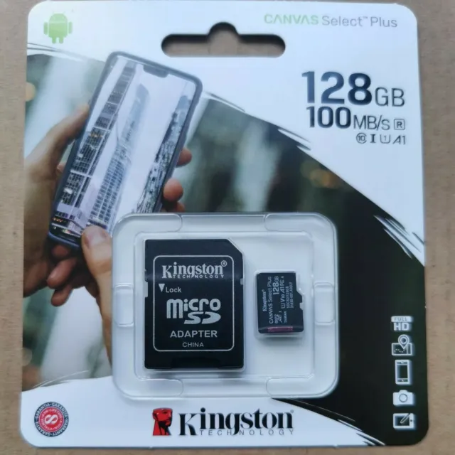 128GB Kingston microSD Speicherkarte C10 Sony Samsung Nikon Fuji Nintendo Google