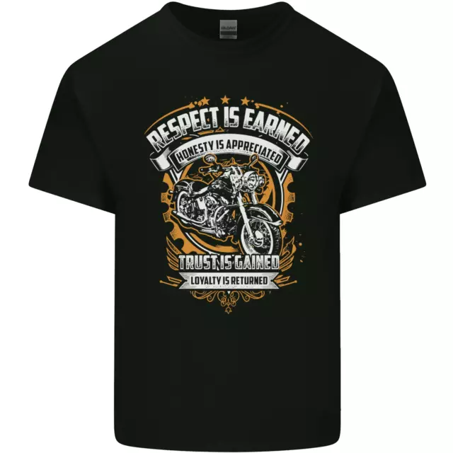 Maglietta Respect Earned Moto Moto Biker Bambini Bambini