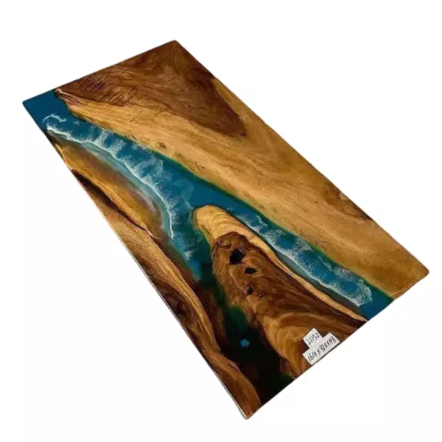 Mesa de comedor agua madera auténtica mesa de río 161x81 mesas resina epoxi inmediata