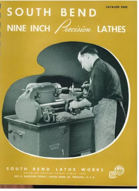 9 inch Precision Lathes 5432 Catalog Fits South Bend - Printed Manual