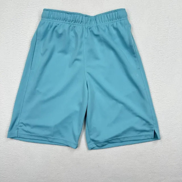DSG Boys Athletic Mesh Shorts Size Youth Large Ocean Blue Elastic Waist