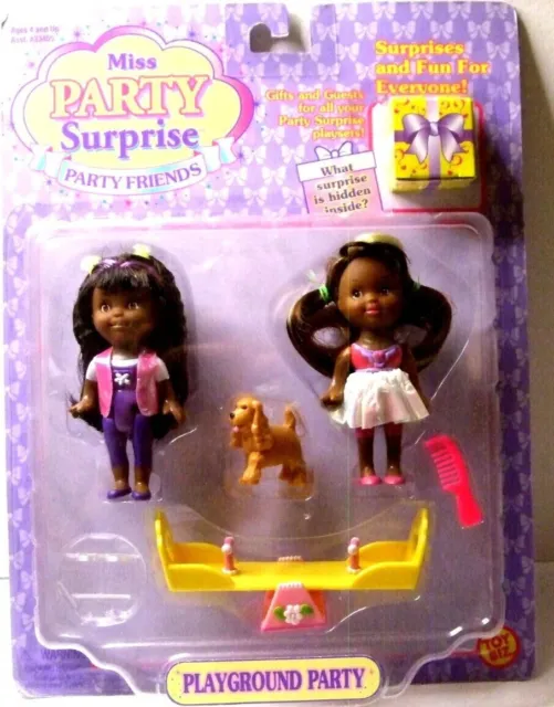 Toy Biz Miss Party Surprise Party Friends Playground 2 Party Dolls with Dog