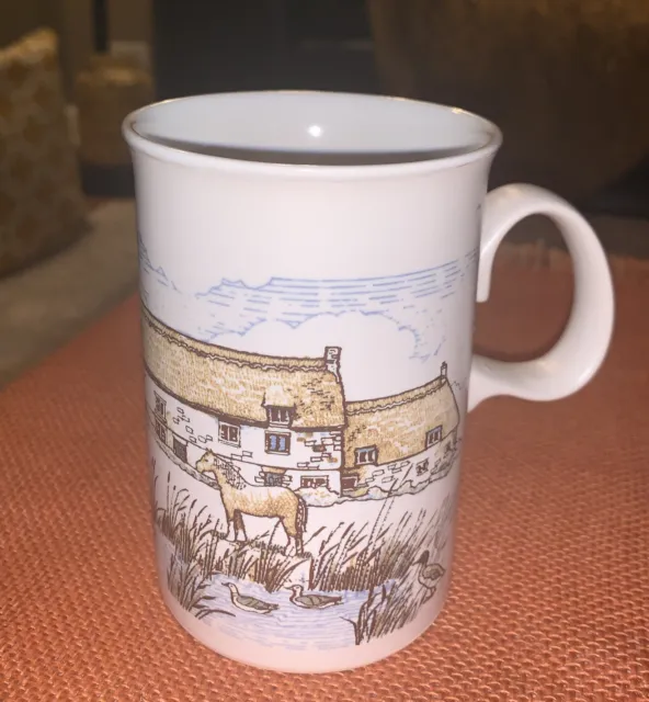 Dunoon Cottages Mugs Made in Scotland Fine White Stoneware