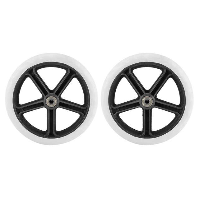 2 pezzi 200 mm (8) gomma piccola senza etichetta sedia a rotelle ruota accessorio O3Y5