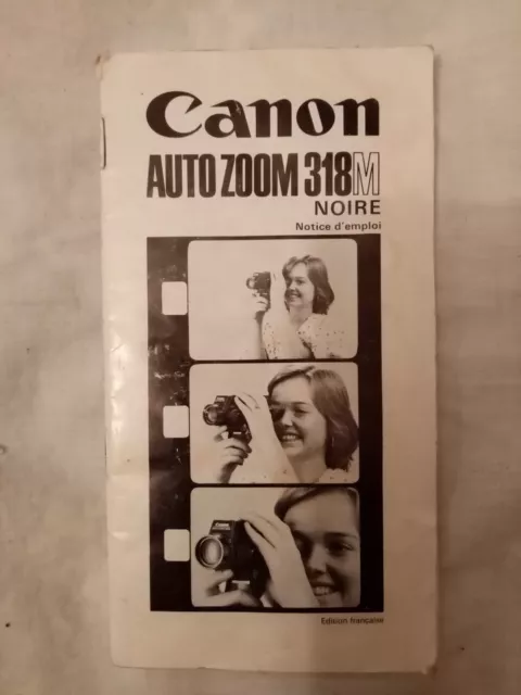 Mode d'emploi camera CANON AUTO ZOOM 318M noire notice