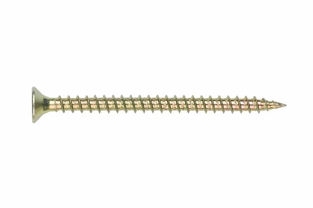INDEX Vis à bois - Tête fraisée Bichromatée - Empreinte PZ 4,5 x 35 - Boite de