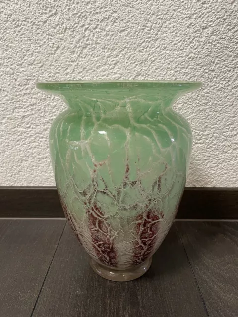 Sammlungsauflösung Art Deco Ikora Vase Glas Karl Wiedmann für WMF Glasvase