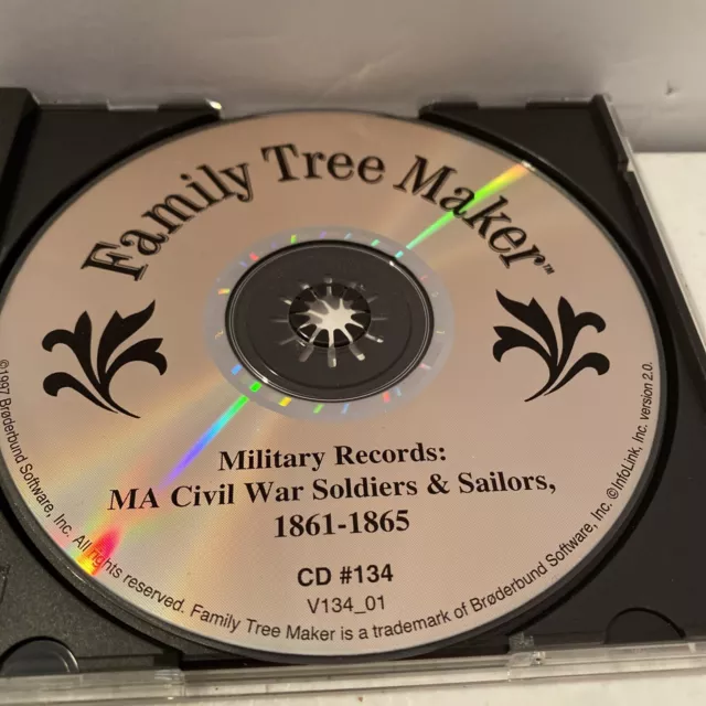 PC CD ROM FAMILY TREE MAKER  #134 Military Records Civil War Soldiers 3