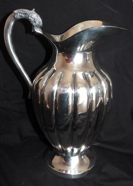 Vintage Sterling Silver Mexican Pitcher Large Heavy 1176.6 grams