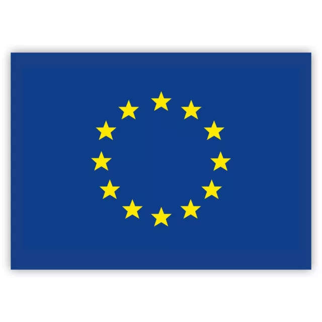 10 x Aufkleber Europa / EU - Flagge - Fahne - Sticker - 7,4x5,2 cm - Vinyl