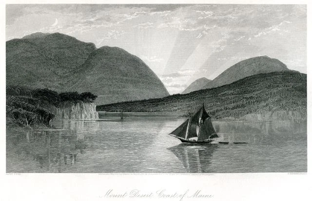Mount Desert, Coast of Maine - Stahlstich