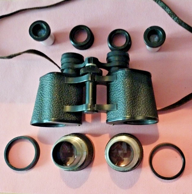 Pour Pièces Ou à Restaurer Ancienne grande paire de jumelles HELIUM 12X40 + étui