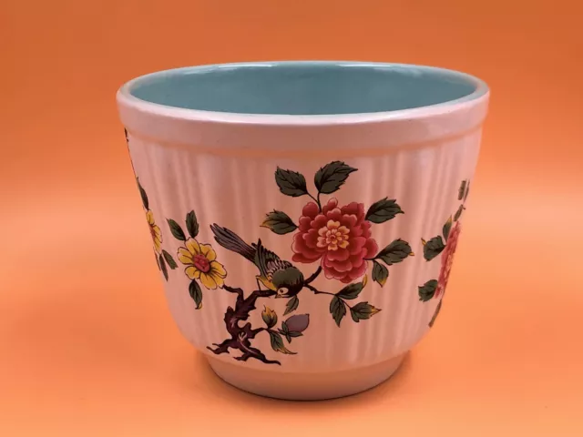 Medium MCM James Kent Chinese Rose design mid century planter / plant pot.