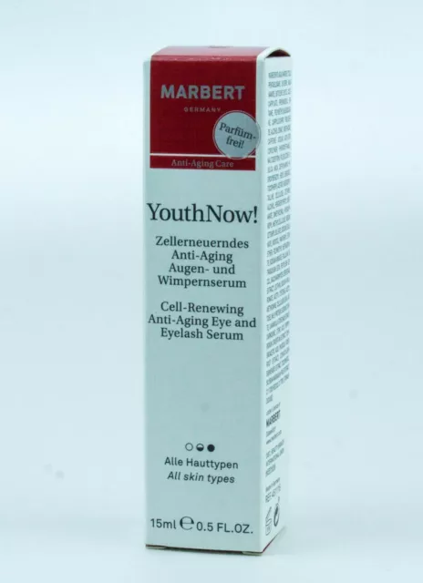 Marbert Youth Now siero anti-invecchiamento occhi e ciglia 15 ml nuovo