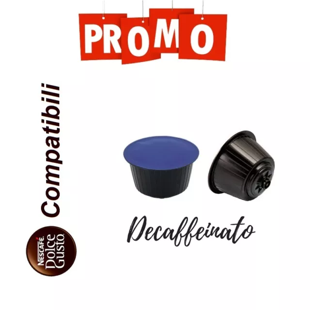 PROMO 100 Cialde Capsule Caffe Compatibili Nescafè Dolce Gusto Decaffeinato Dec