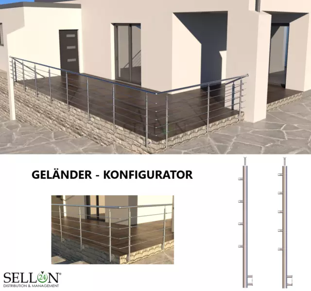 Acciaio Inox Ringhiere Relinggeländer Configuratore Balcone Scale Vorgesetzt V2A 3