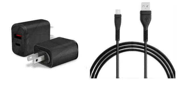Wall AC Home Charger+10ft USB Cord Cable for Amazon Kindle Paperwhite (10th gen)