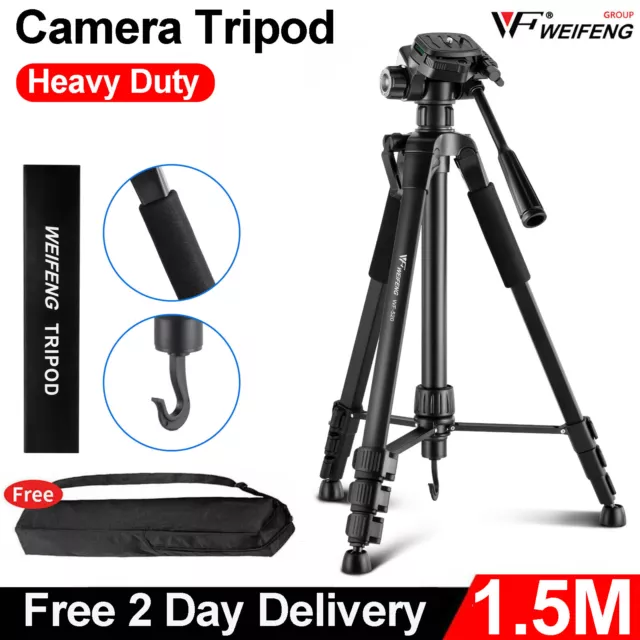 59" WEIFENG Professional Heavy Duty Aluminium Tripod & Pan Head DSLR Camera