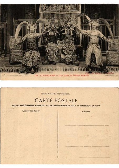 CPA AK Cochinchine Une scene du Theatre annamite VIETNAM INDOCHINE (615660)