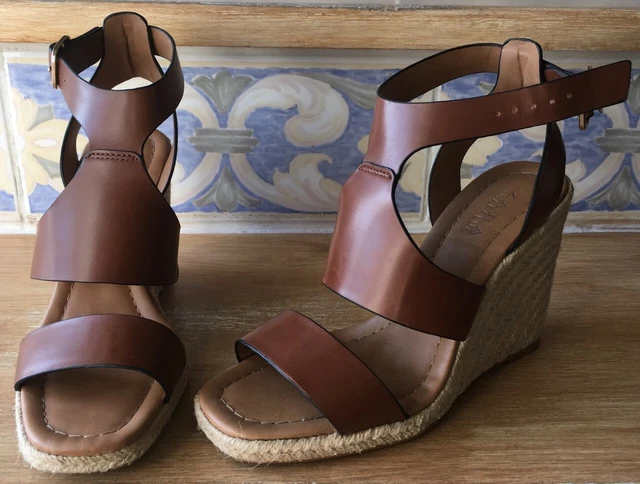 Nadine - Sandales à talons compensés cuir verni noir