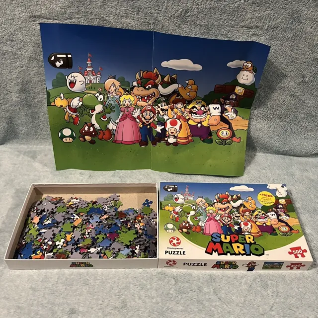 SUPER MARIO 500 Piece Jigsaw Puzzle 100% Complete With Poster
