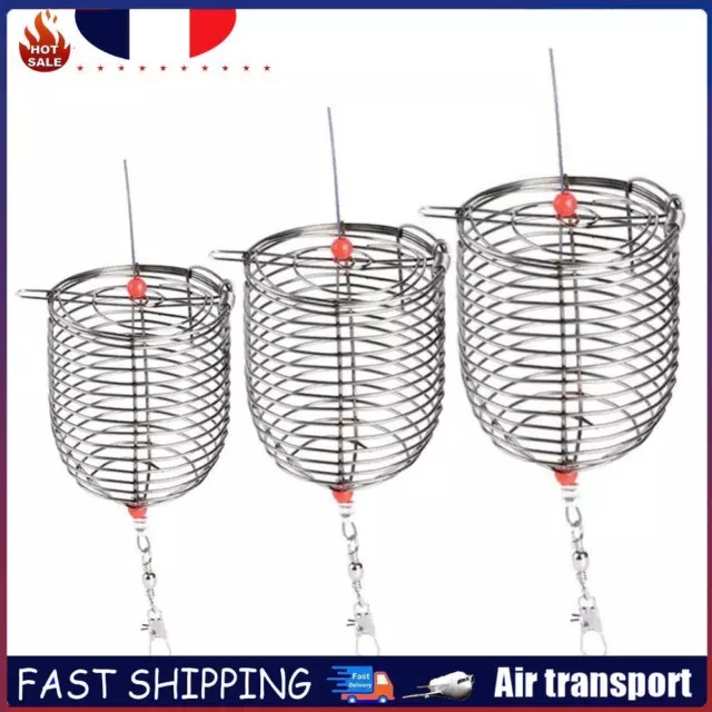 Lure Conical Fishing Bait Cage Basket Feeder Holder Carp Fishing Tackles FR
