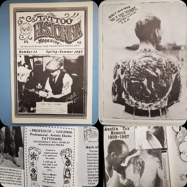 original Percy Waters '87 vintage historiador tatuaje lilo tuttle mag máquina flash